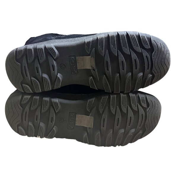 Spring Step Faux Fur Suede Winter Boots Women’s10 Black Water Resistant NEW - Picture 7 of 14